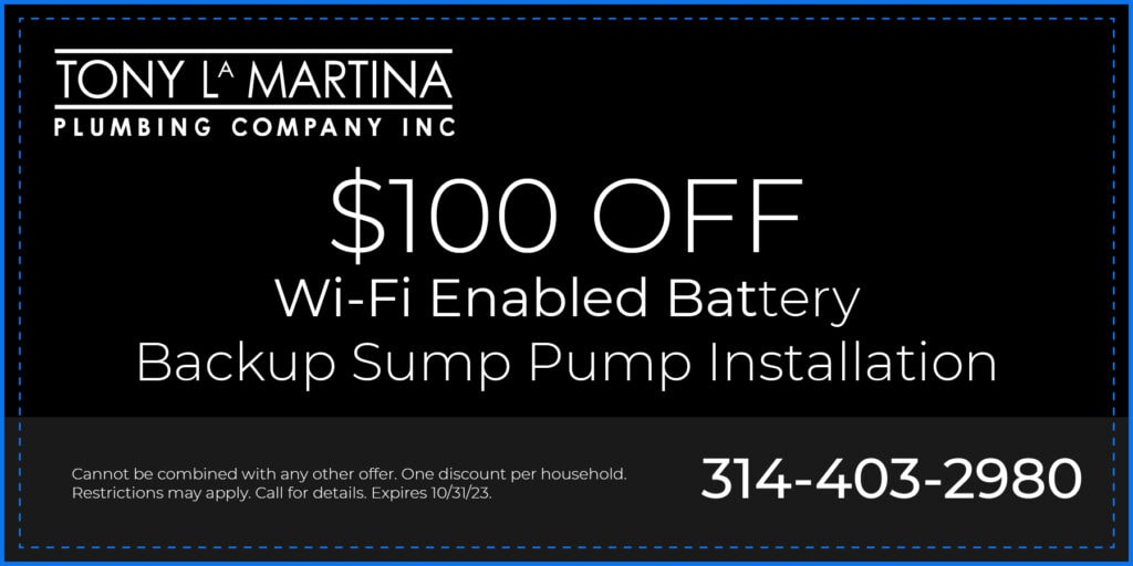 $100 off wi-fi enabled battery backup sump pump installation. Expires 10/31/2023.