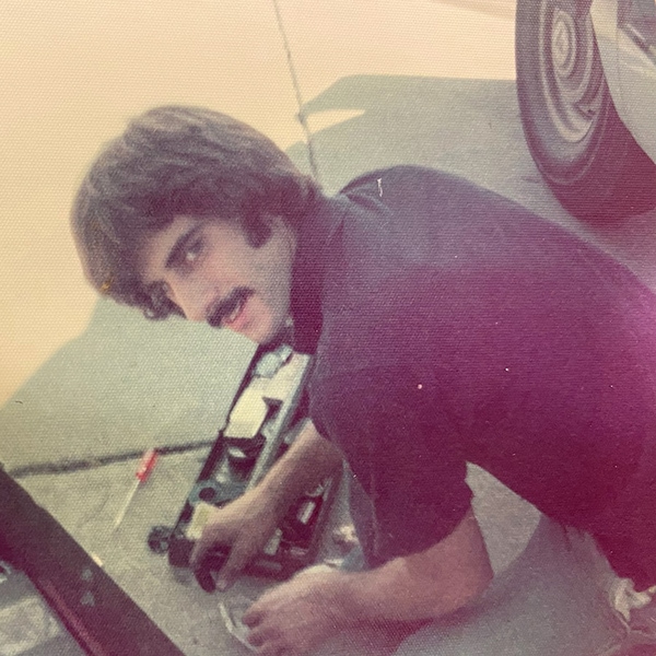 Young Tony LaMartina working outside in St. Louis, MO.